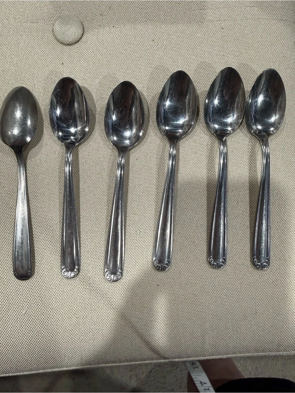 Vintage German Rostfrei Classic Stainless Steel Dessert Spoon Set - 6 Pieces